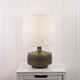 Ceramic Table Lamp In Grey With Fabric Shade E14 40W Ceramic Table Lamp In Grey With Fabric Shade E14 40W